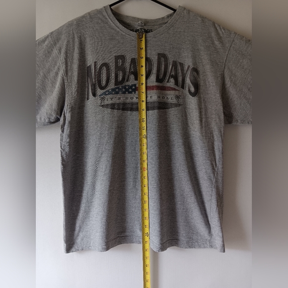 No Bad Days men's gray surfboard short-sleeve t-shirt size XL - Picture 6 of 8